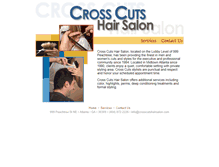 Tablet Screenshot of crosscutshairsalon.com